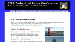 CE Linux Forum (CELF)  Embedded Linux Conference 2010 