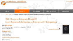 BI2 (Business Integrated Insight) from Business Intelligence to Enterprise IT Integration 2010