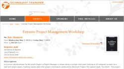 Extreme Project Management Workshop 2010