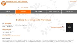 Building the Textual Data Warehouse 2010