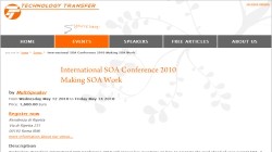 International SOA Conference 2010 Making SOA Work 2010