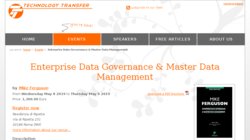 Enterprise Data Governance and Master Data Management 2010