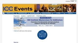 ICC Institute Masterclass for Arbitrators 2010