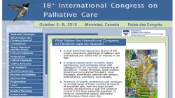 18th International Congress on Palliative Care 2010