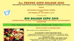 2 nd  FRUVEG EXPO BALKAN 2010
