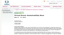 Virtual Event: Sustainability Now 2010