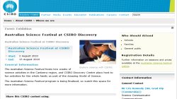Australian Science Festival at CSIRO Discovery 2010