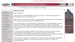 12th European Powder Diffraction Conference 2010