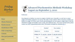 Advanced Psychometrics Methods Workshop 2010