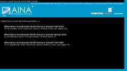 Alternative Investments North America Summit Fall 2010