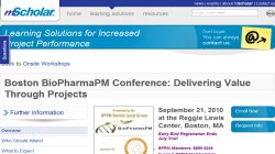 Boston BioPharmaPM: Delivering Value Through Projects 2010