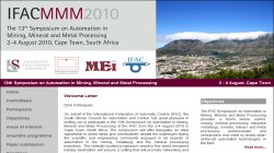 The 13th Symposium on Automation in Mining, Mineral and Metal Processing 2010