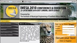 Institute of Municipal Engineers of Southern Africa - IMESA 2010 Conference & Exhibition 2010