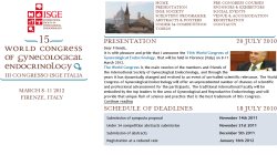 15th World Congresss of Gynecological Endocrinology 2012 15th World Congresss of Gynecological Endocrinology 2012