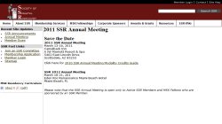 SSR Annual Meeting 2012