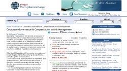 Corporate Governance & Compensation in Risk Management - Webinar by GlobalCompliancePanel 2010