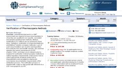 Verification of Pharmacopeia Methods - Webinar by GlobalCompliancePanel 2010