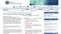 Environmental and Product Compliance - Sustainability - Webinar by GlobalCompliancePanel 2010