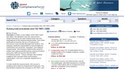 Outsourced processes and ISO 9001:2008 - Webinar by GlobalCompliancePanel 2010