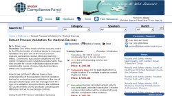 Robust Process Validation for Medical Devices - Webinar by GlobalCompliancePanel 2010