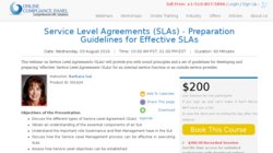Service Level Agreements (SLAs) - Preparation Guidelines for Effective SLAs
