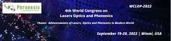 4th World Congress on Lasers, Optics and Photonics (WCLOP 2022)