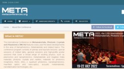 META 2022 - The 12th International Conference on Metamaterials, Photonic Crystals and Plasmonics