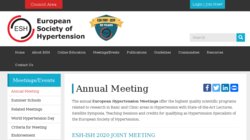 European Society of Hypertension (ESH) Annual Scientific Meeting 2022