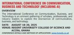 International Conference on Communication, Business and Technology (Including Ai)