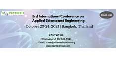 3rd International Conference on Applied Science and Engineering (ICASE 2023)